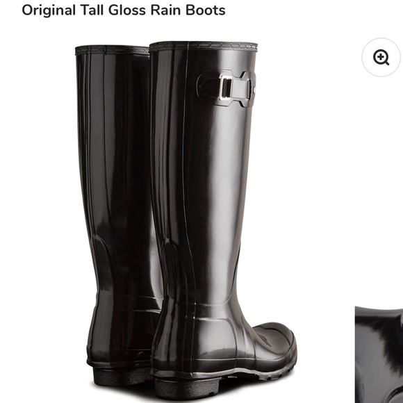 Hunter Women's Original Tall Gloss Rain Boots size 6 black - Picture 2 of 16